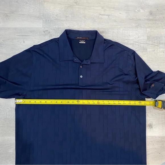 Nike Tiger Woods XL Dry Fit Men’s Navy Blue Golf Polo - Picture 8 of 14